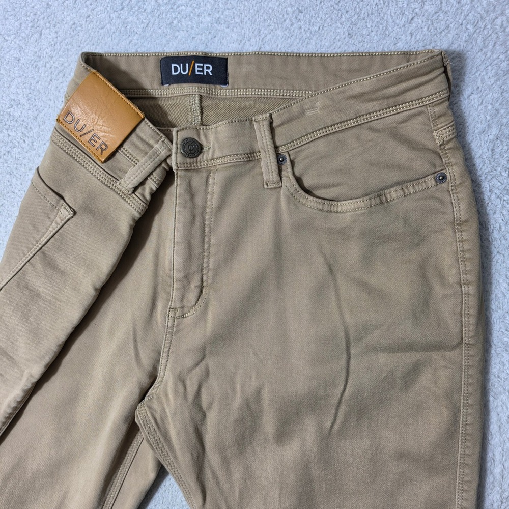 DU/ER N2X Relaxed Taper Pants Mens 38/32 Tan‎ Stretch Performance
